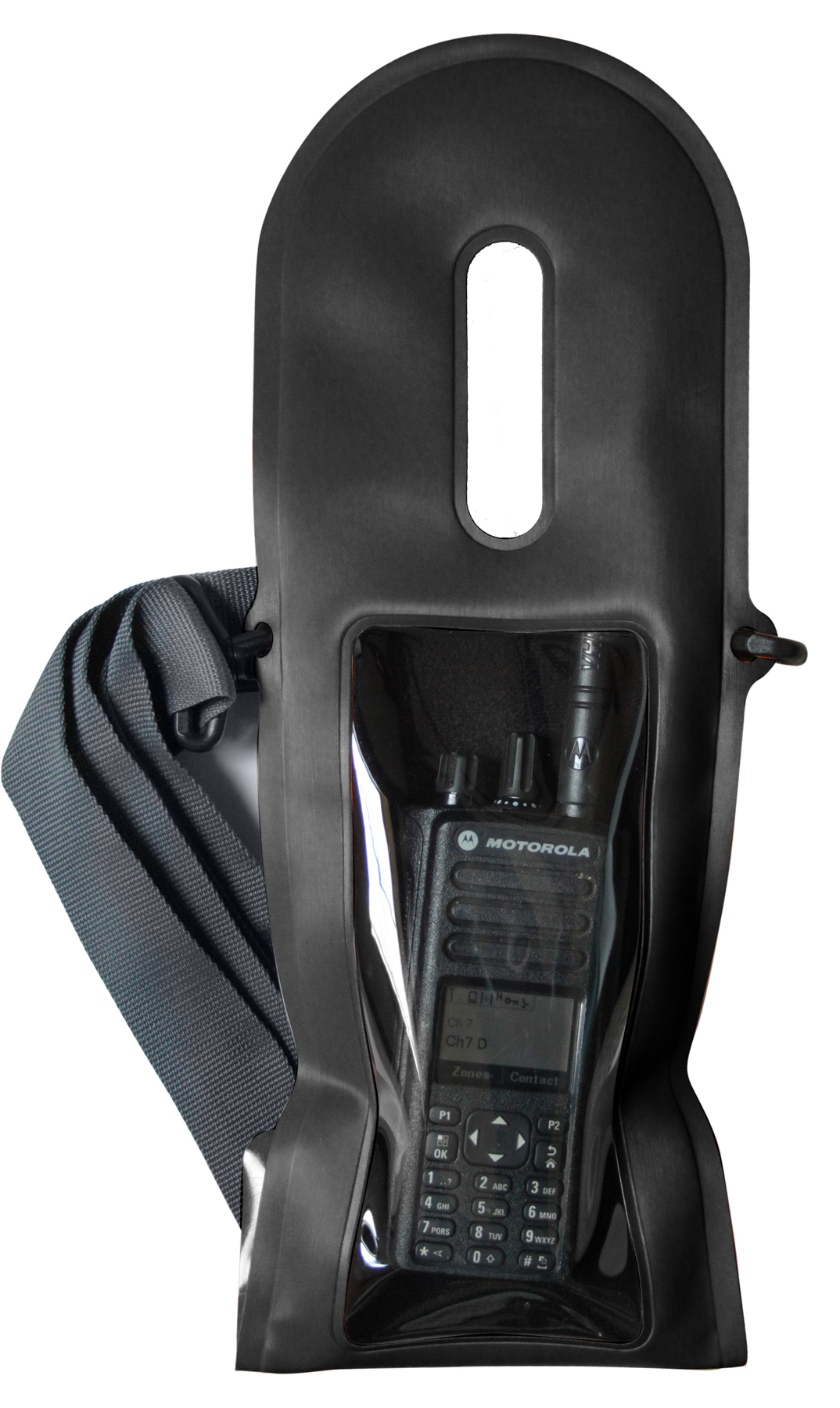 Robuste wasserdichte Small VHF PRO Funkgerätetasche, Matt Black Robuste wasserdichte Small VHF PRO Funkgerätetasche, Matt Black