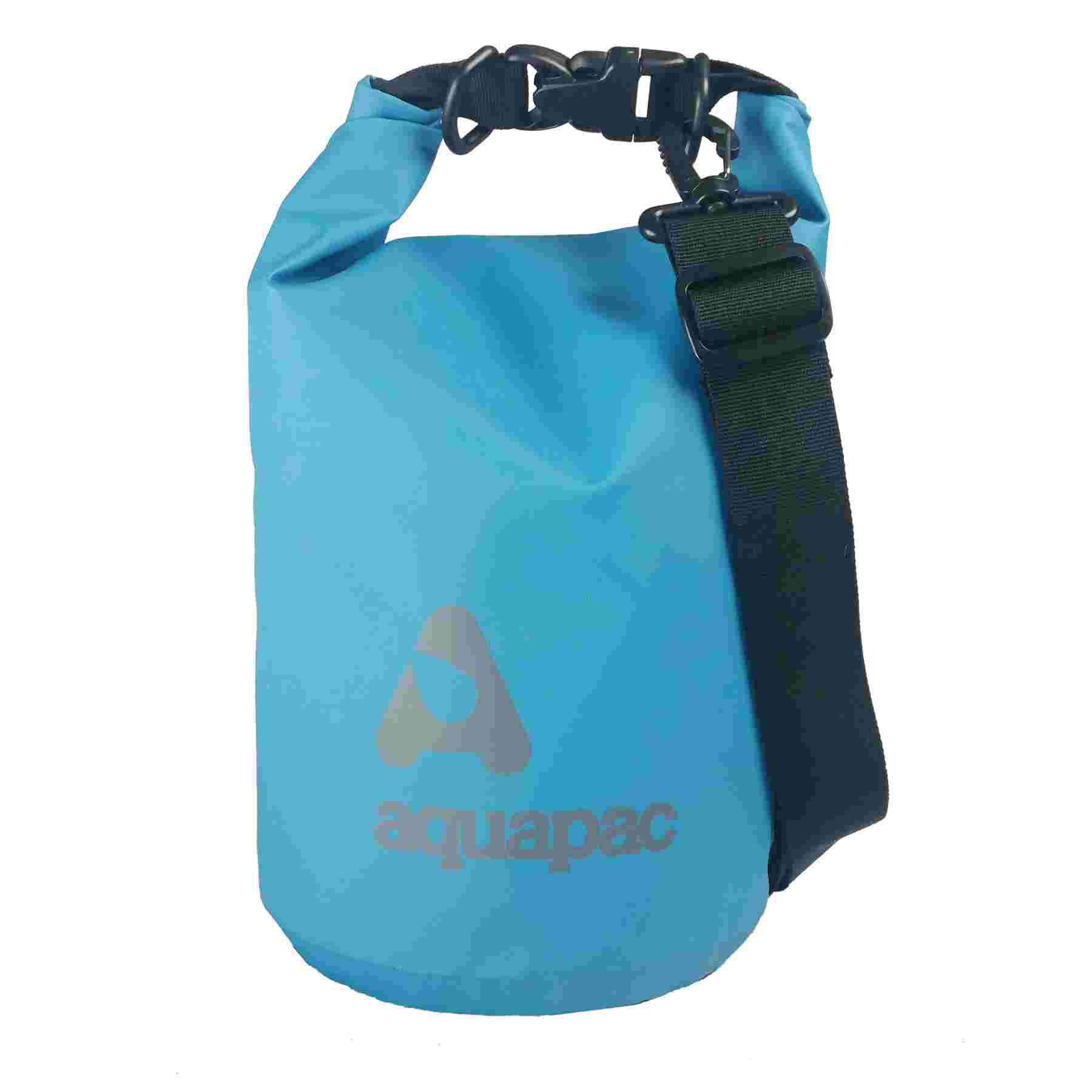 TrailProof™ Drybags & shoulder strap 7 liter cyan blue