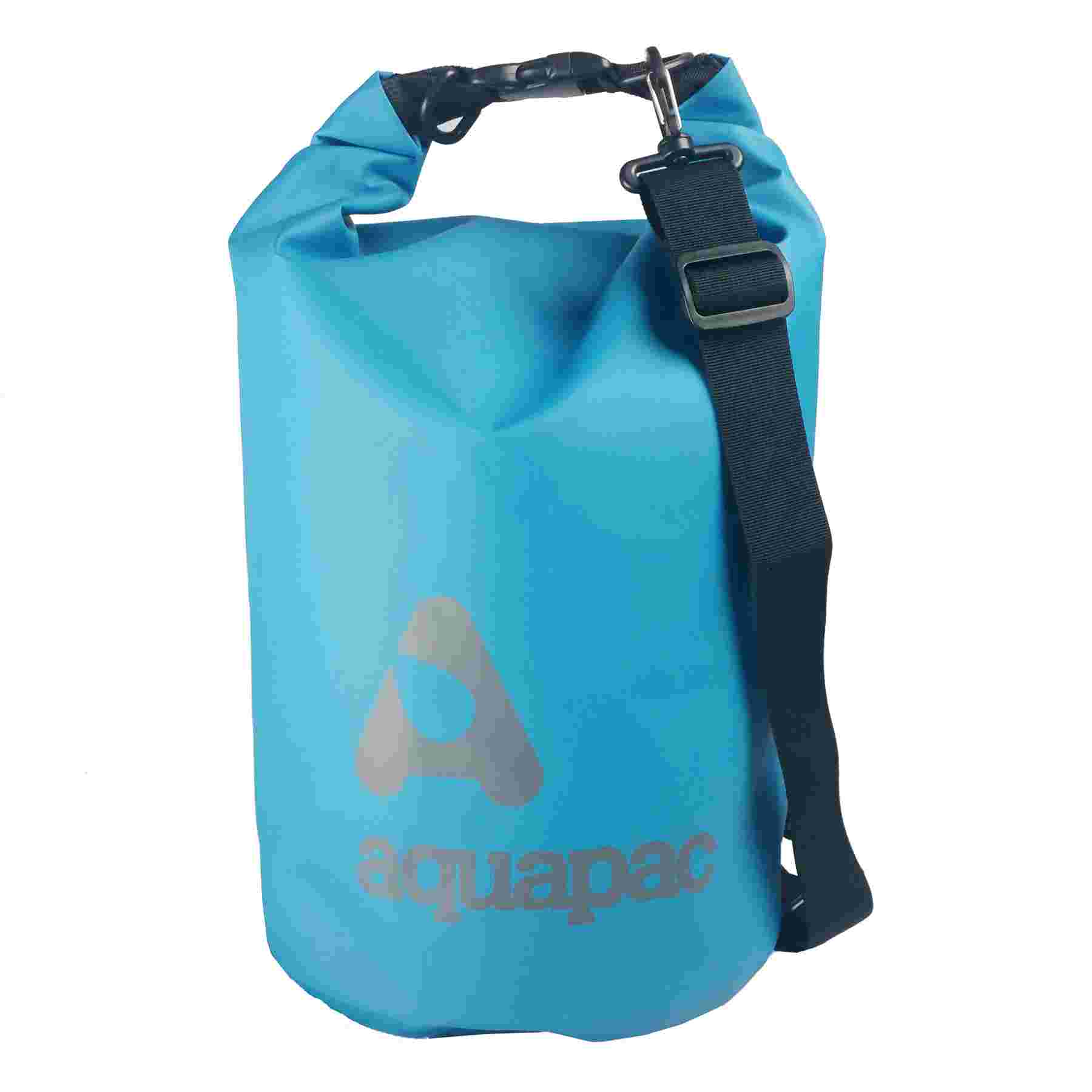 TrailProof™ Drybags & shoulder strap 15 liter cyan blue