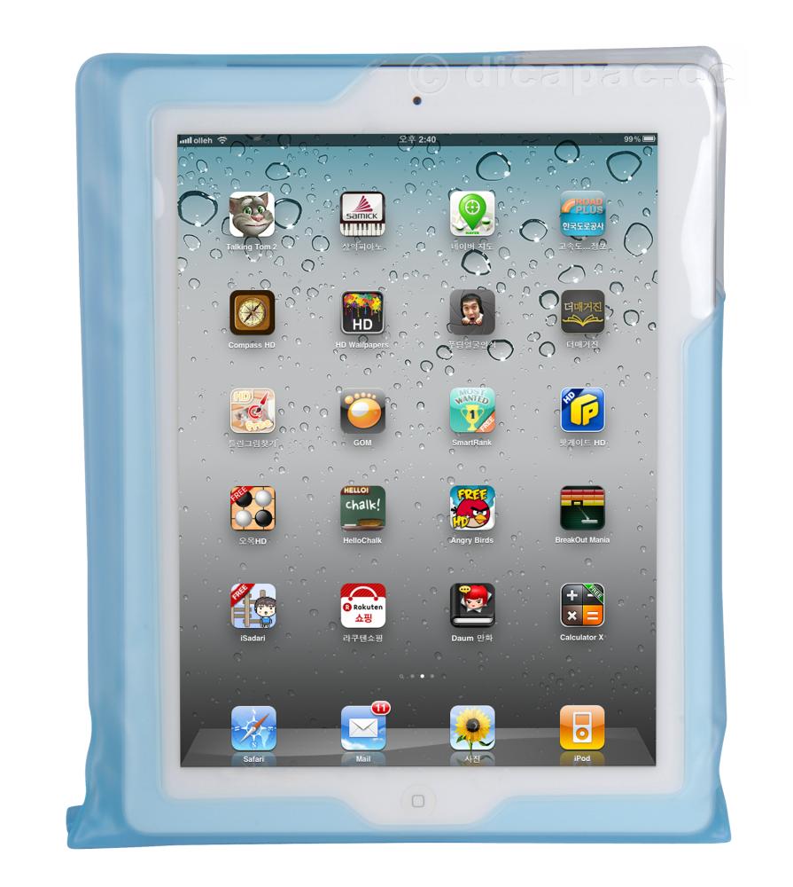 DiCAPac Tablet Case waterproof for iPad™ blue