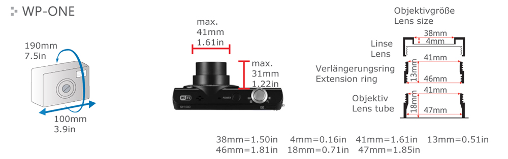 Dicapac wasserdicht Kameratasche SLR-Kamera SpiegelreflexkameraLM